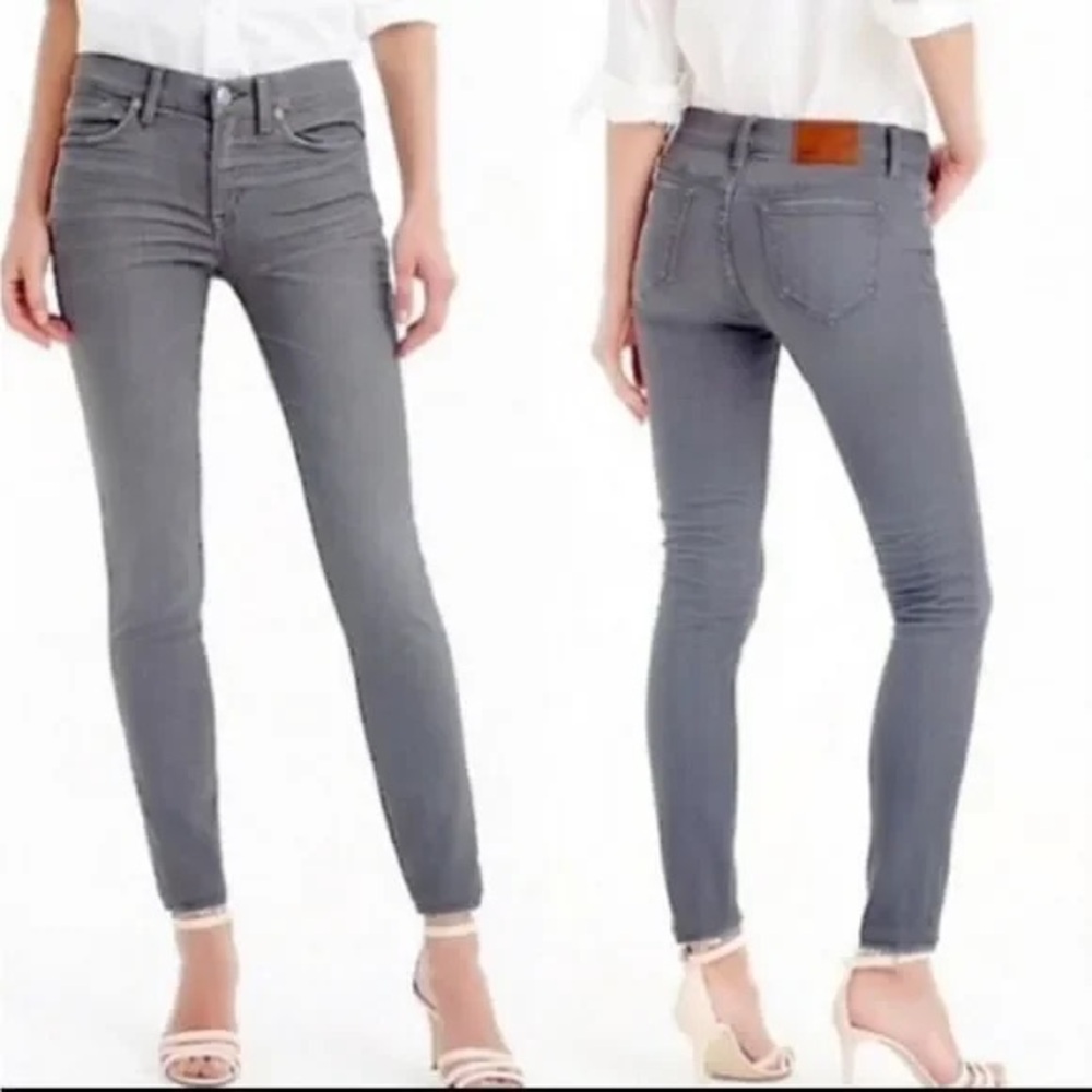 J Crew Size 31 Gray Toothpick Skinny Jeans